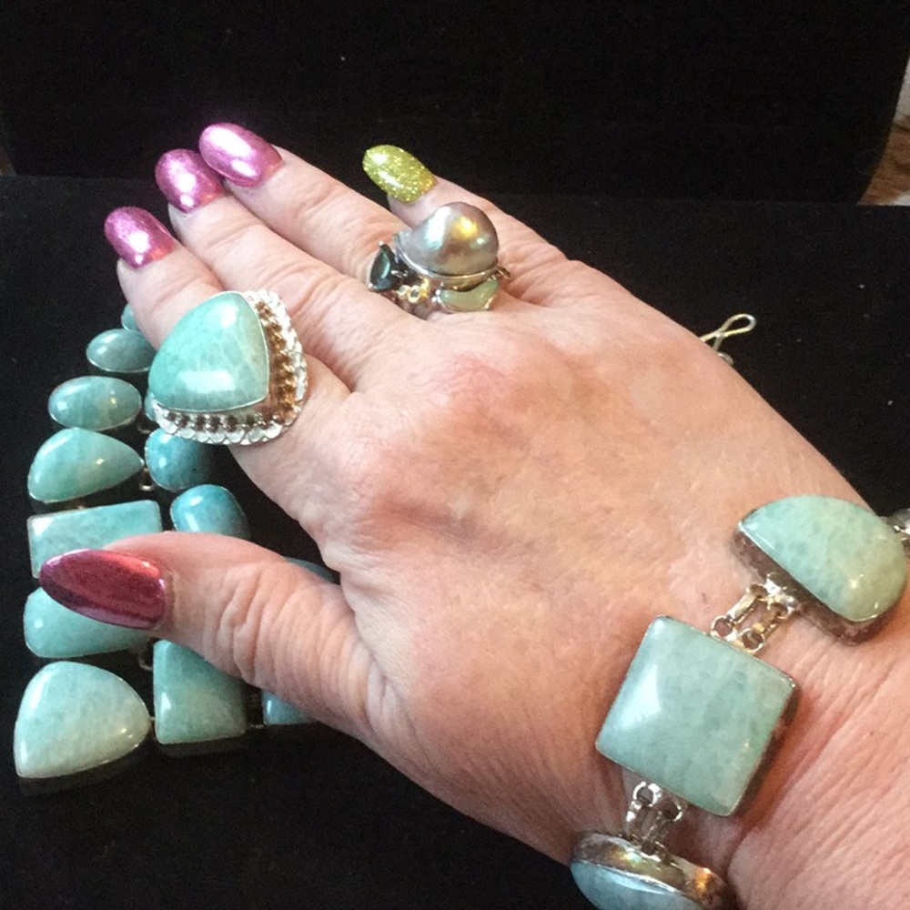 💥 AMAZING 💥RARE 3 Piece Genuine Gemstone Set - Picture 4 of 8